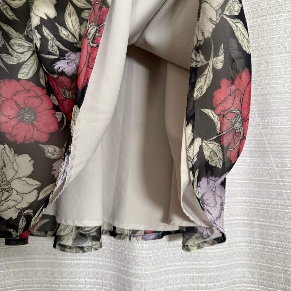 Geoffrey Beene Floral Pencil Skirt - Black, Red, Purple - Picture 3 of 5